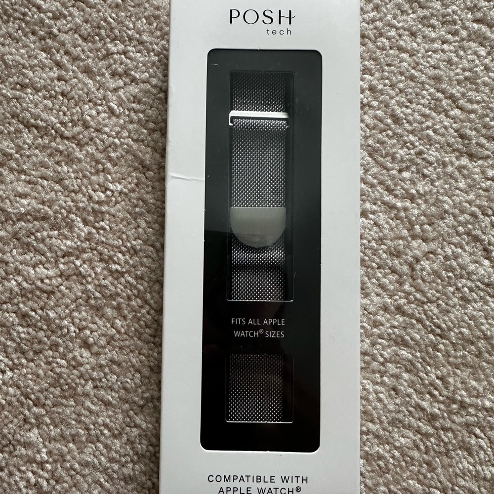 Posh Tech Silver Apple Watch Band